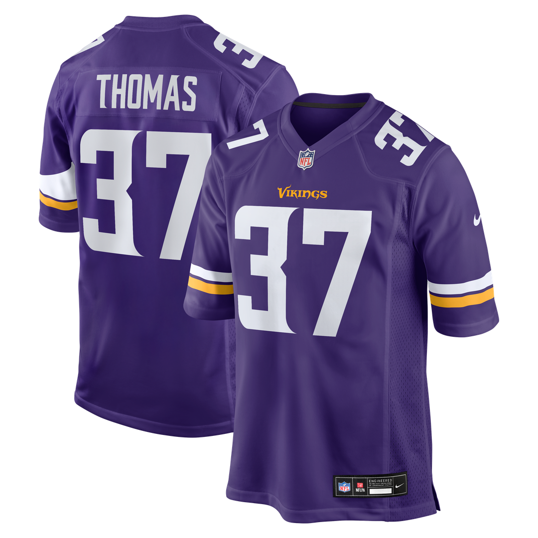 Men's Nike Minnesota Vikings Tavierre Thomas Purple Team Game NFL Jersey