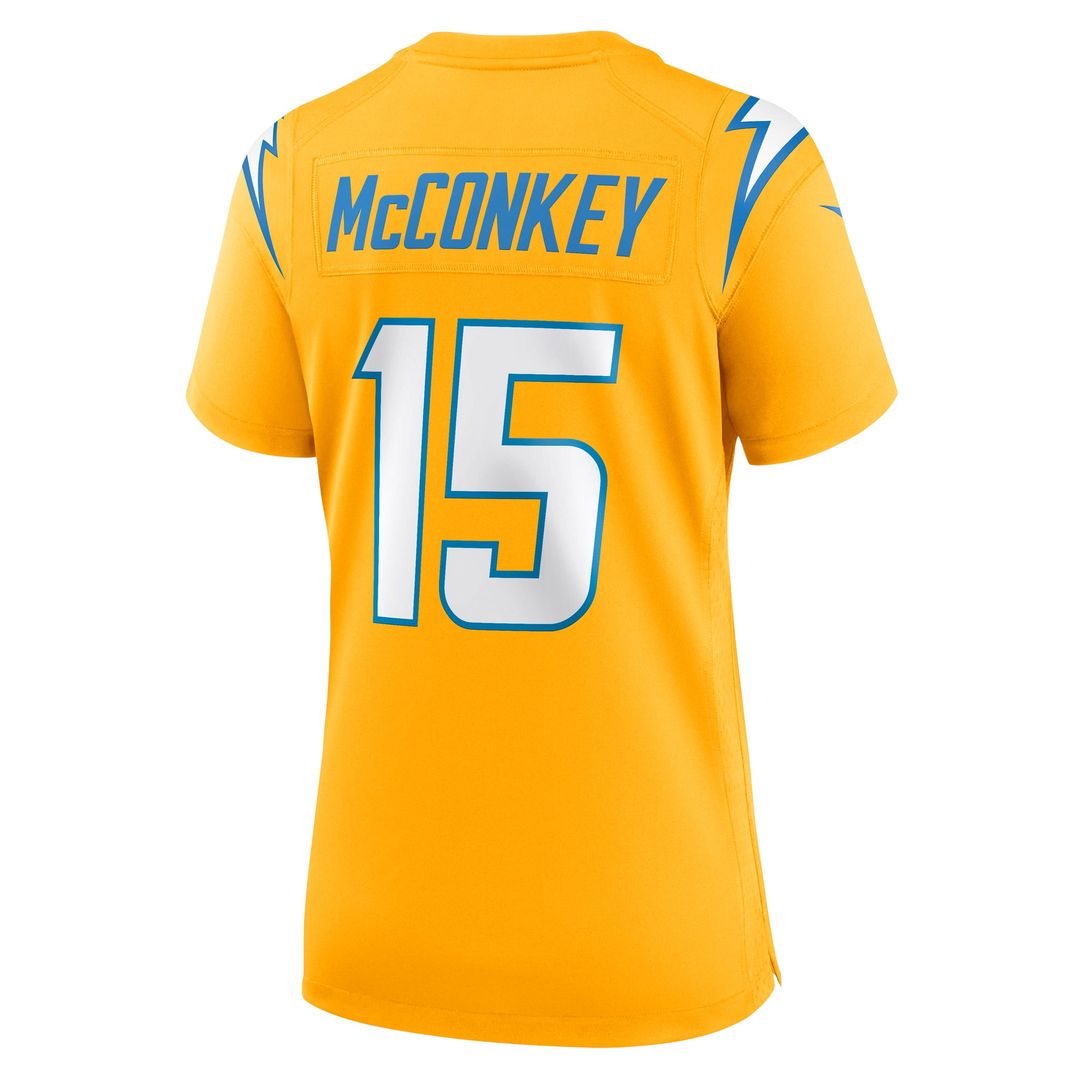Women's Nike Los Angeles Chargers Ladd McConkey Gold Alternate Charger Power Game NFL Jersey