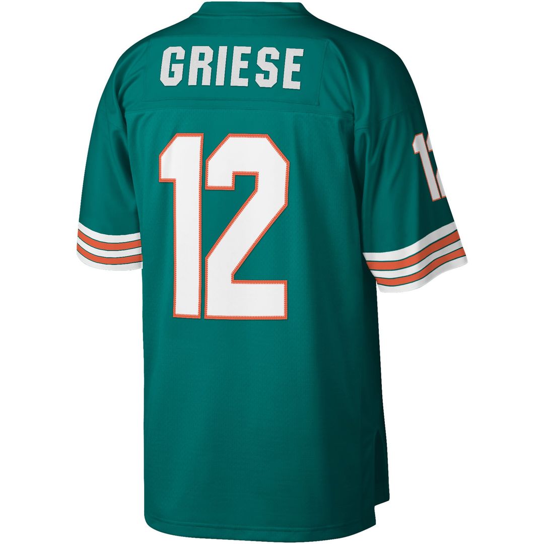 Men's Mitchell & Ness Miami Dolphins Bob Griese Aqua Legacy Replica NFL Jersey