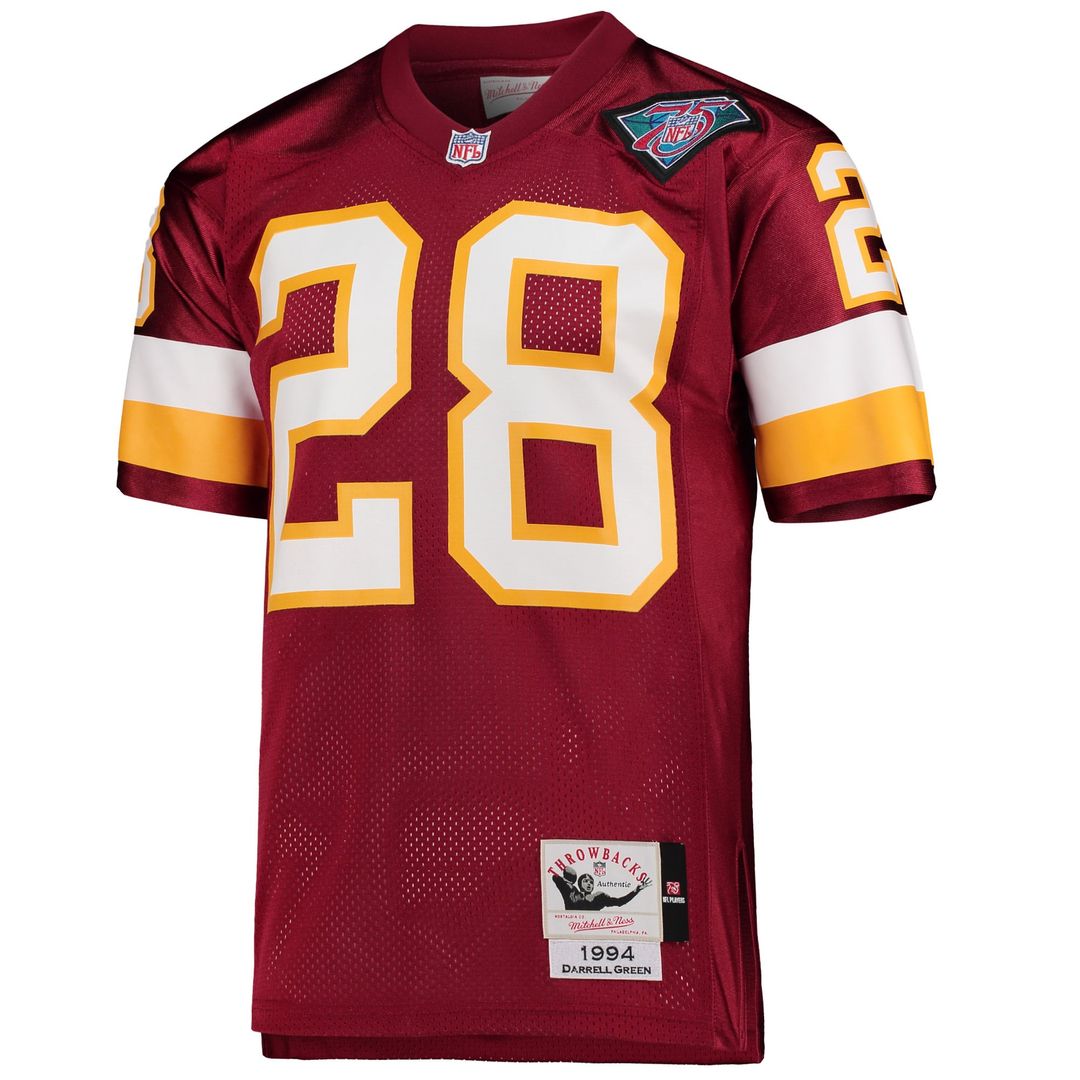 Men's Mitchell & Ness Washington Football Team Darrell Green Burgundy 1994 Authentic Throwback Retired Player NFL Jersey