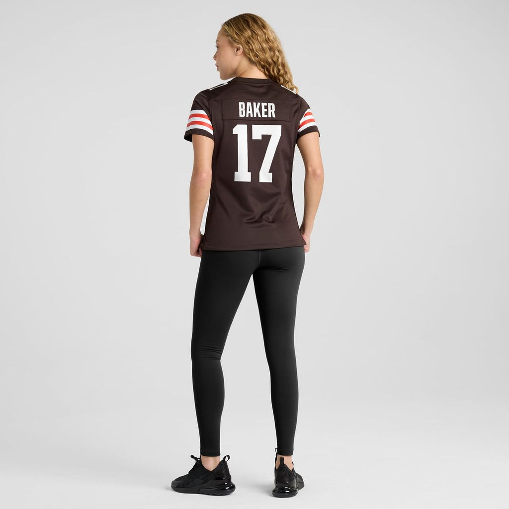 Women's Nike Cleveland Browns Jerome Baker Brown Team Game NFL Jersey