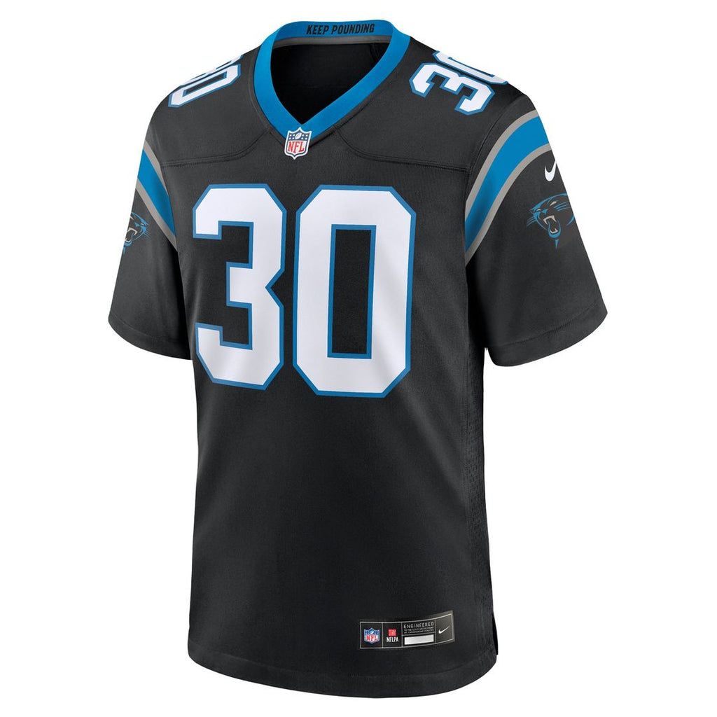 Men's Nike Carolina Panthers Chuba Hubbard Black Team Game NFL Jersey