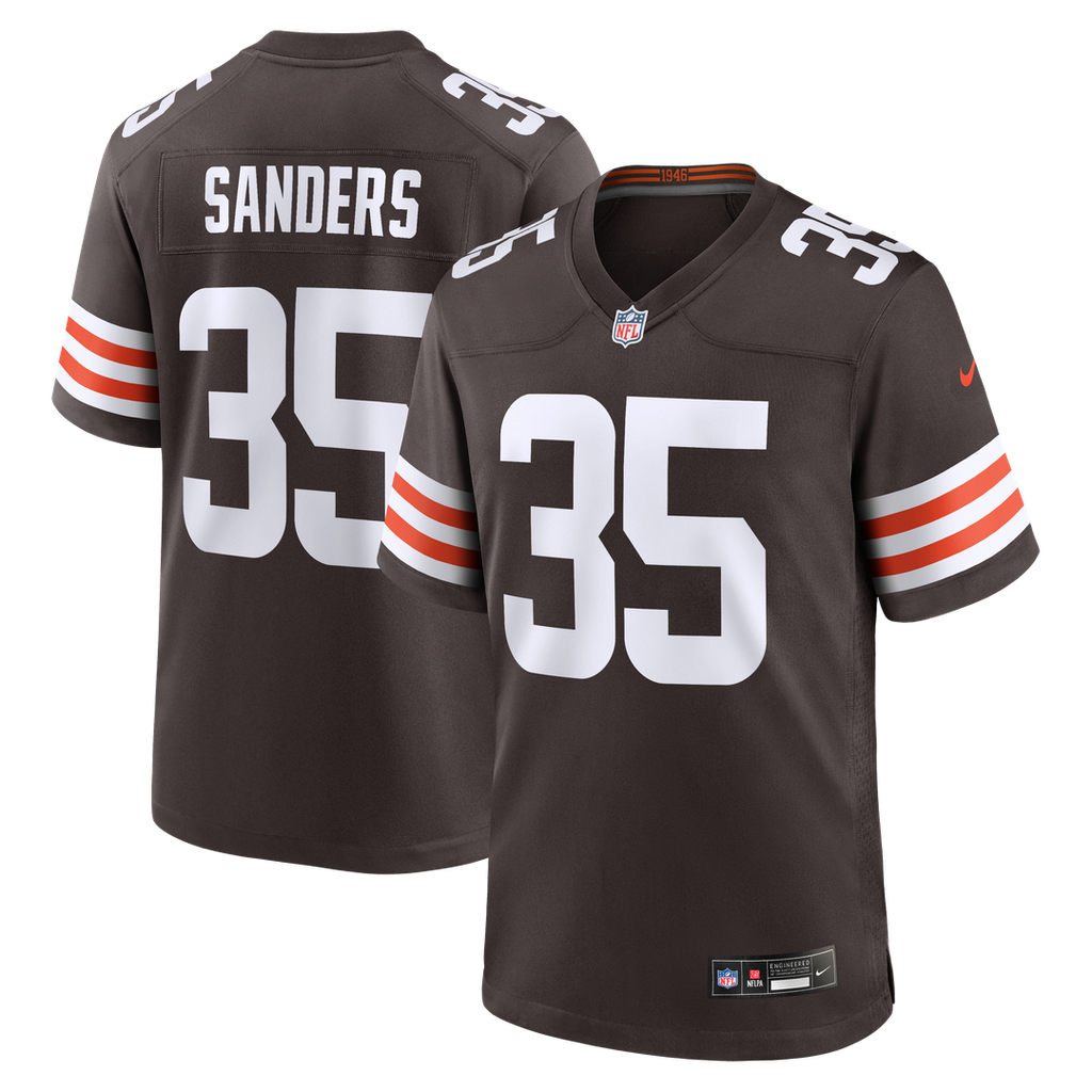 Men's Nike Cleveland Browns Raheim Sanders Brown Team Game NFL Jersey