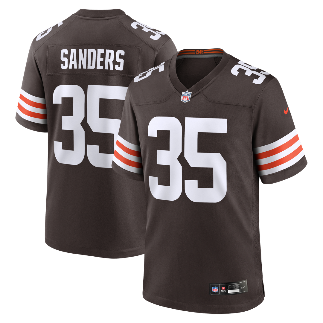 Men's Nike Cleveland Browns Raheim Sanders Brown Team Game NFL Jersey
