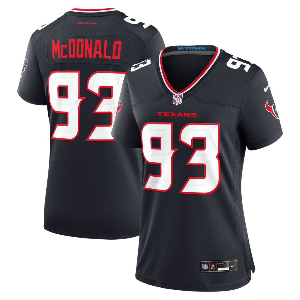 Women's Nike Houston Texans Kayden McDonald Navy Team Game NFL Jersey