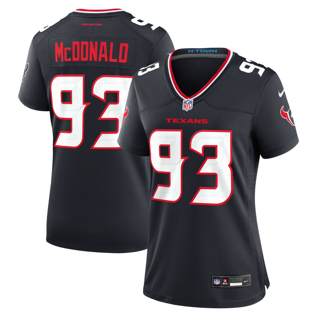 Women's Nike Houston Texans Kayden McDonald Navy Team Game NFL Jersey