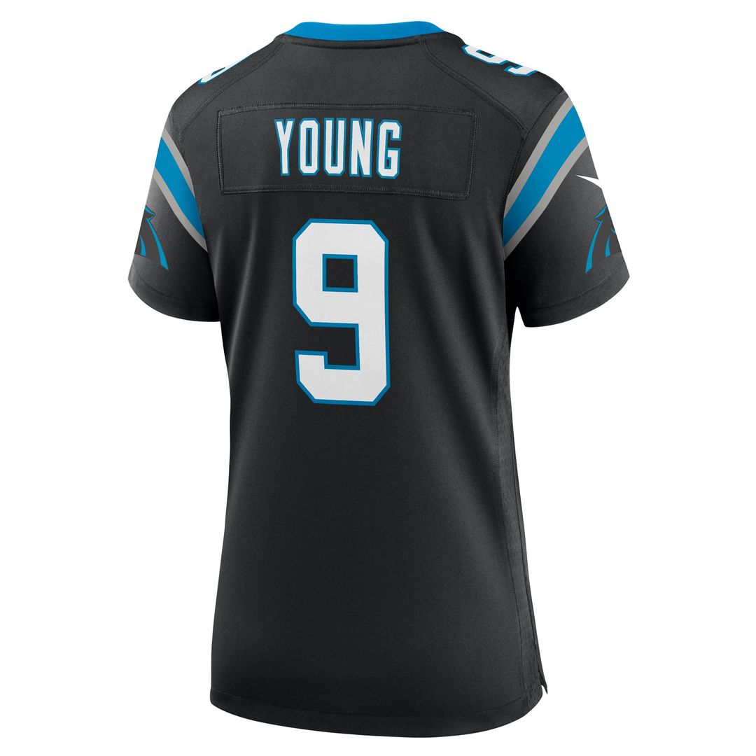 Women's Nike Carolina Panthers Bryce Young Black Team Game NFL Jersey
