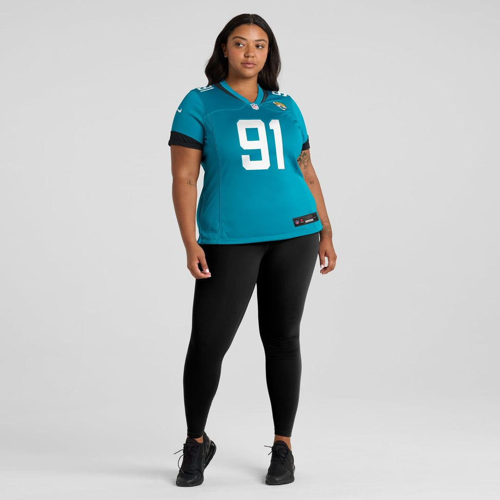 Women's Nike Jacksonville Jaguars Arik Armstead Teal Team Game NFL Jersey
