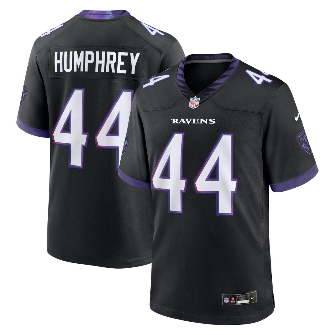 Men's Nike Baltimore Ravens Marlon Humphrey Black Alternate Game NFL Jersey
