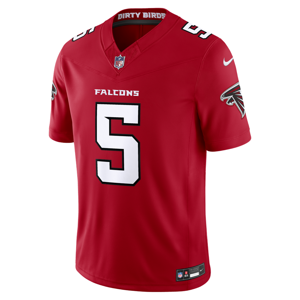 Men's Nike Atlanta Falcons Drake London Red Vapor F.U.S.E. Stitched Limited NFL Jersey