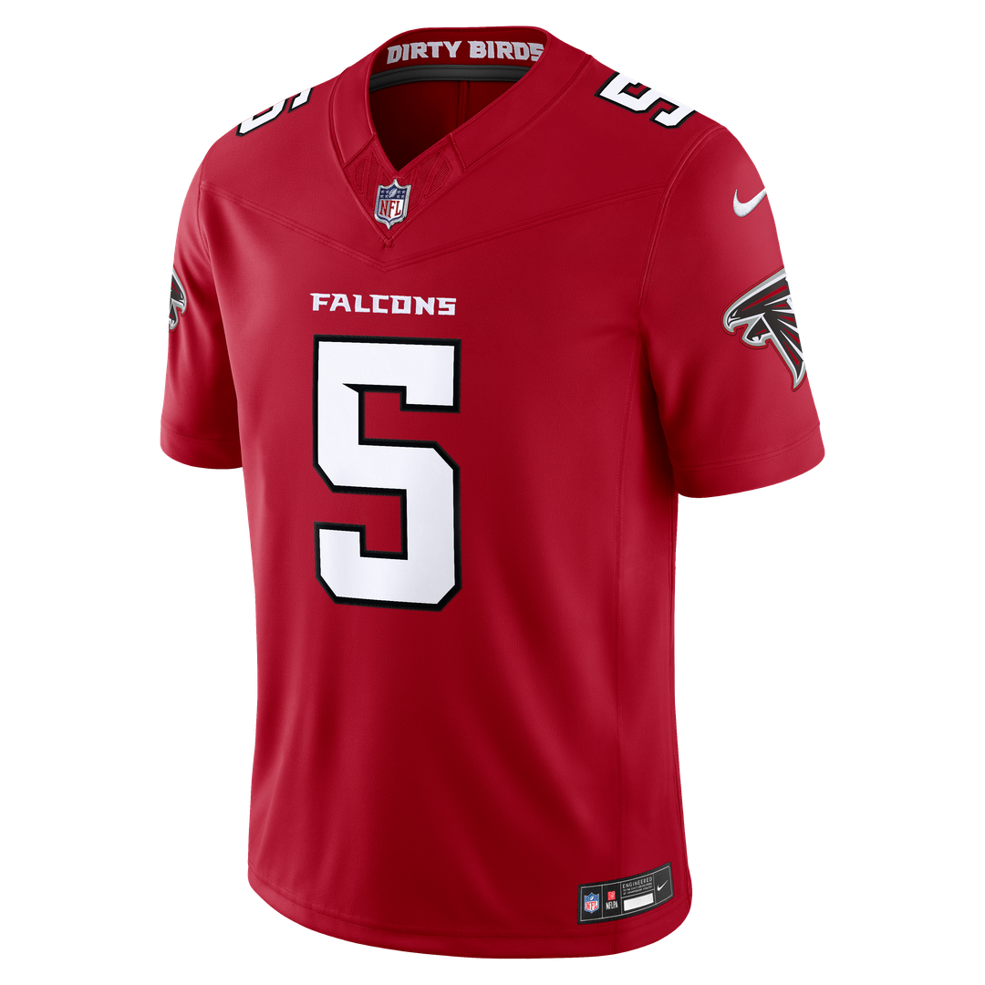 Men's Nike Atlanta Falcons Drake London Red Vapor F.U.S.E. Stitched Limited NFL Jersey