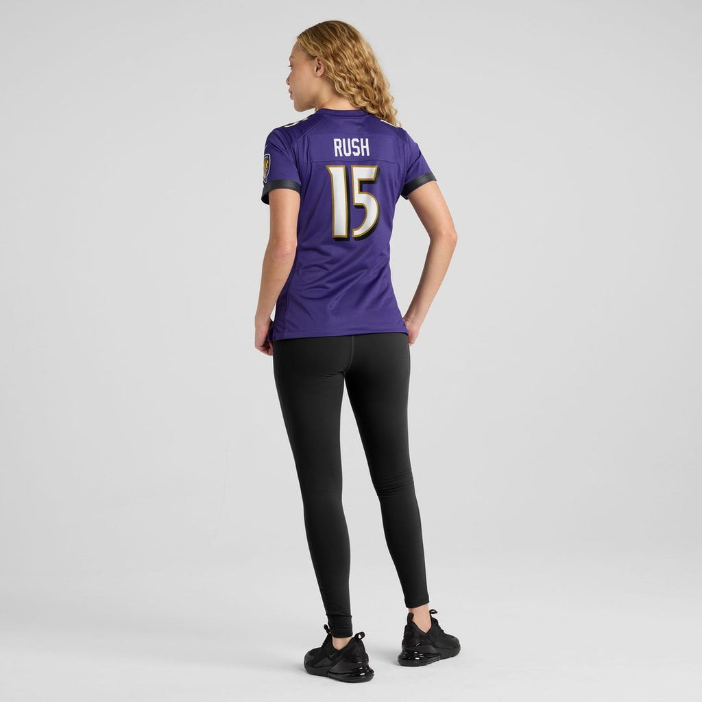 Women's Nike Baltimore Ravens Cooper Rush Purple Team Game NFL Jersey