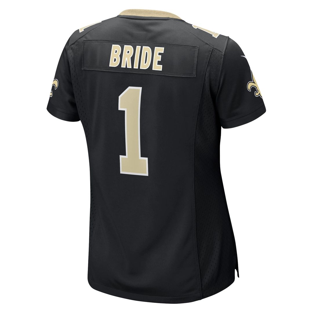 Women's Nike New Orleans Saints Number 1 Bride Black Game NFL Jersey