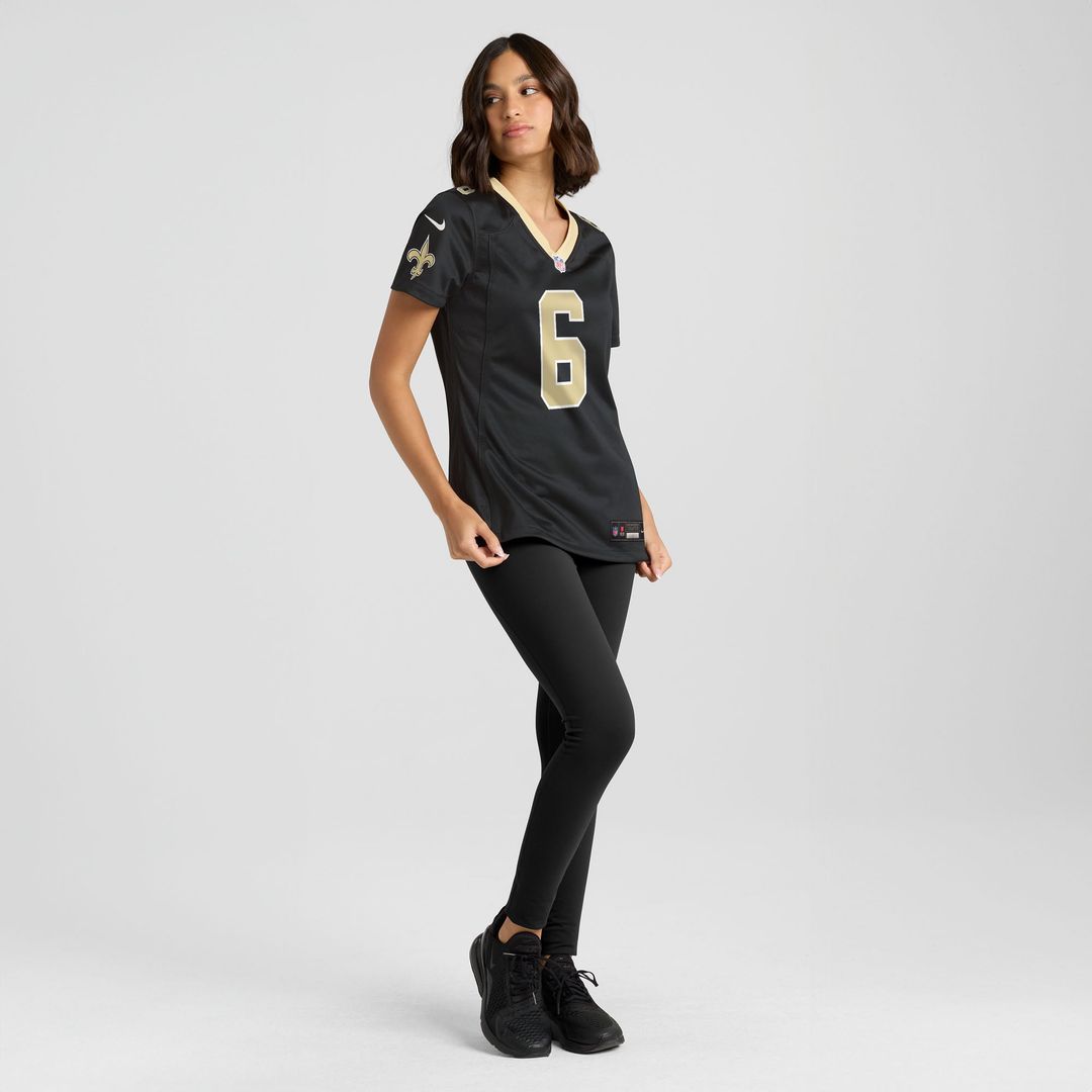 Women's Nike New Orleans Saints Tyler Shough Black Game NFL Jersey