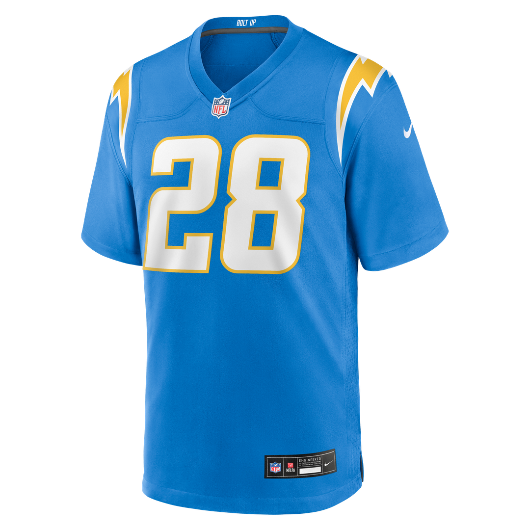 Men's Nike Los Angeles Chargers Isaiah Spiller Powder Blue Game NFL Jersey
