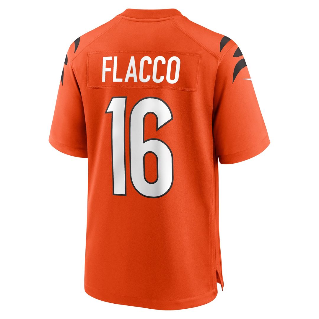 Men's Nike Cincinnati Bengals Joe Flacco White Game NFL Jersey