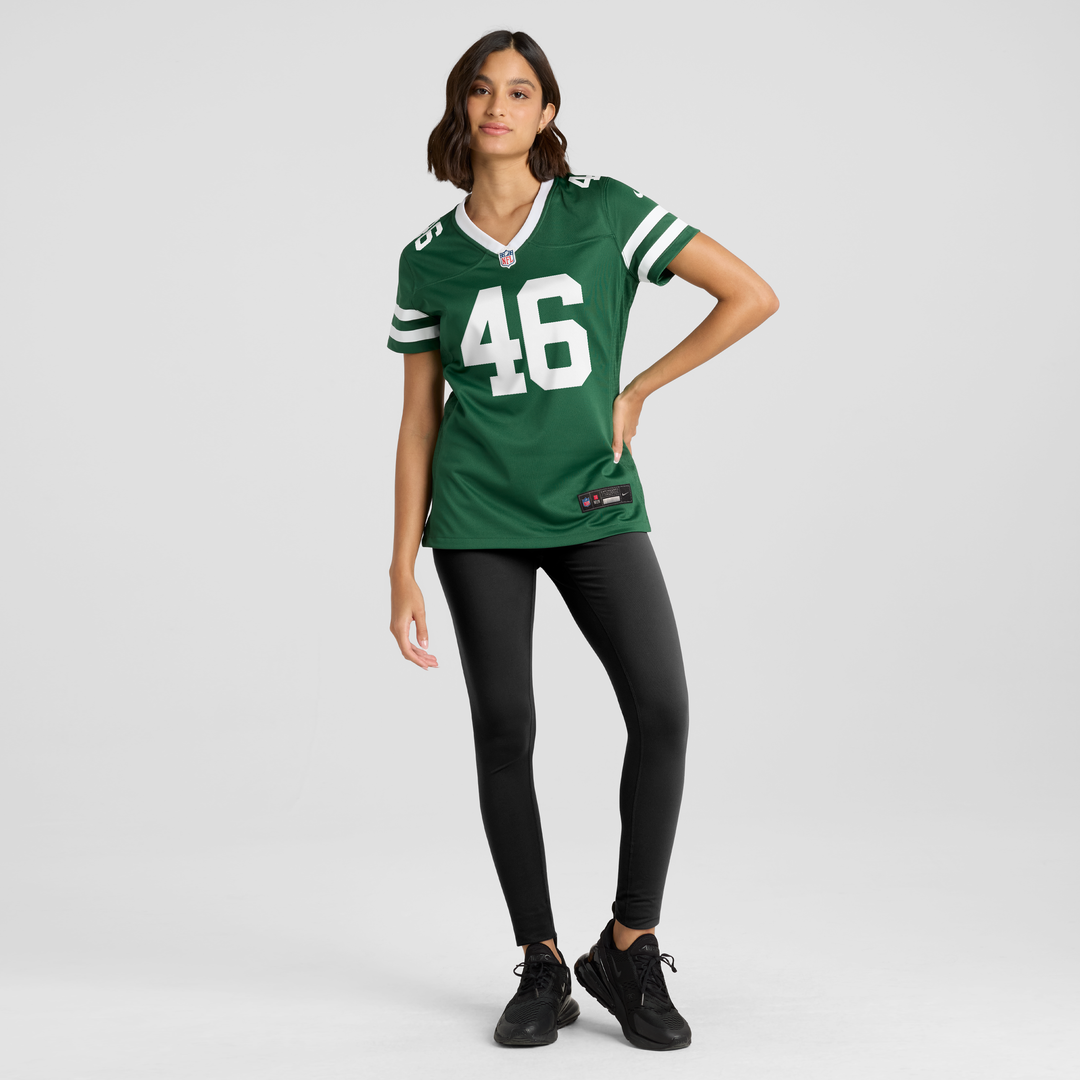 Women's Nike New York Jets Joseph Ossai Legacy Green Team Game NFL Jersey