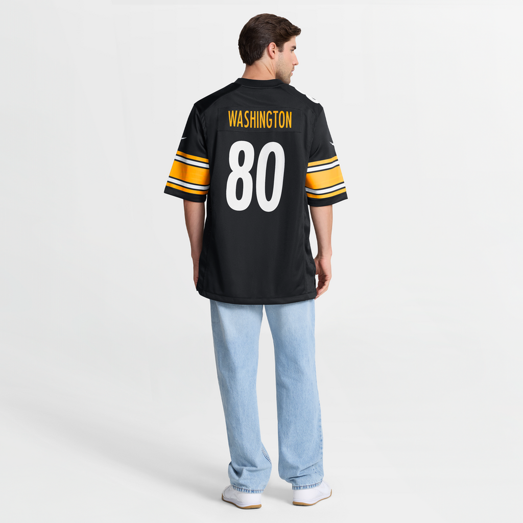 Men's Nike Pittsburgh Steelers Darnell Washington Black Game NFL Jersey