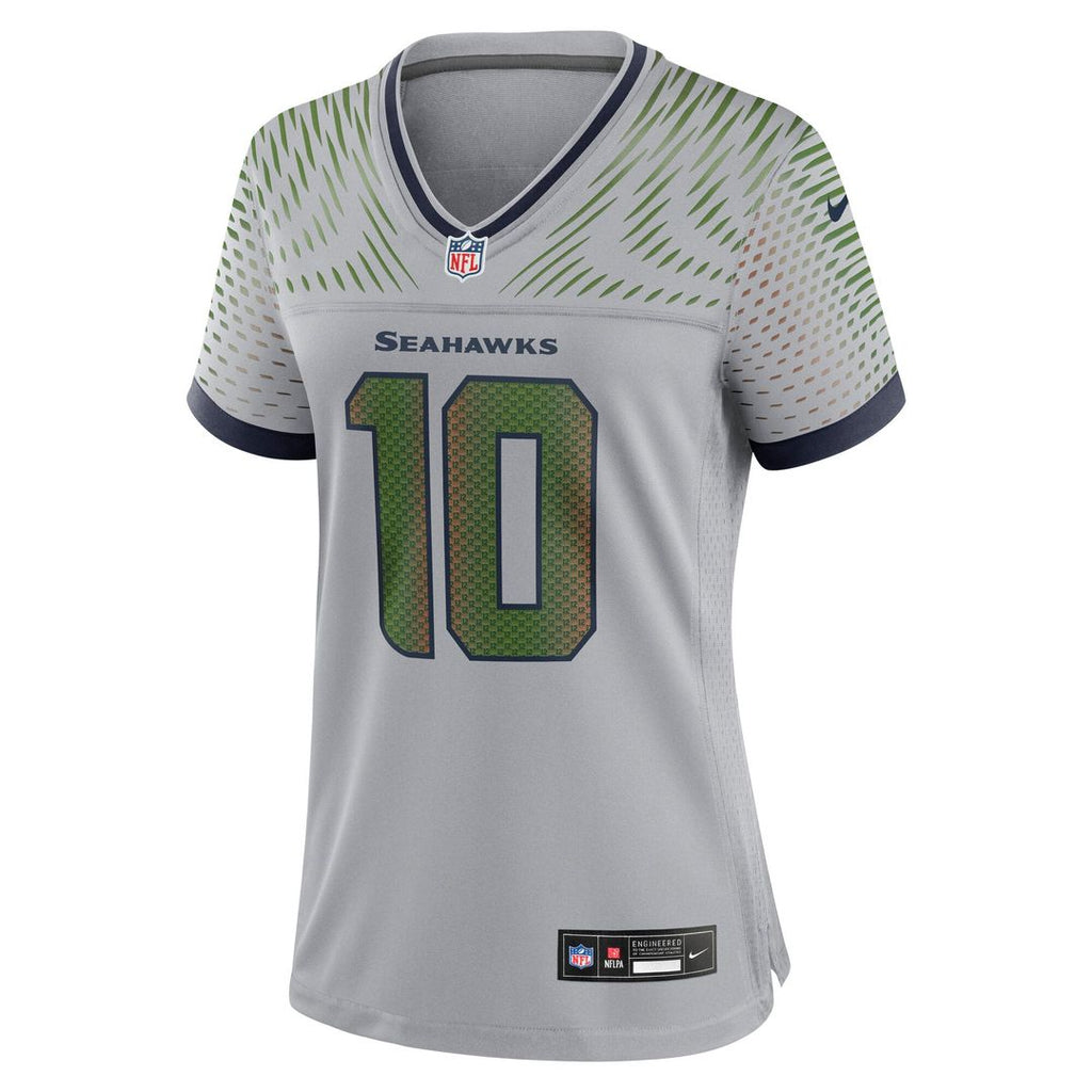 Women's Nike Seattle Seahawks Cooper Kupp Wolf Gray 2025 Rivalries Collection Game NFL Jersey