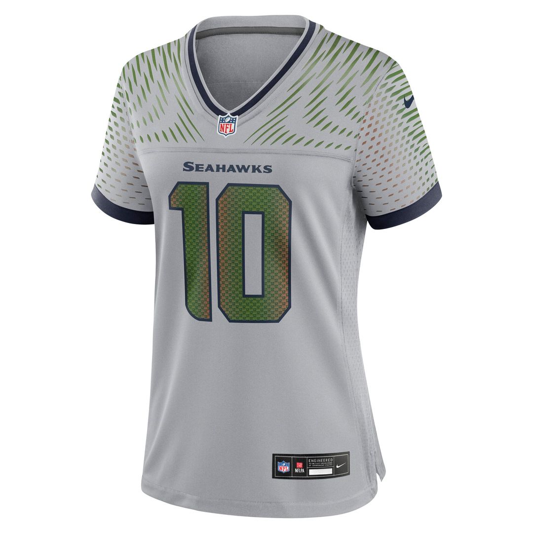 Women's Nike Seattle Seahawks Cooper Kupp Wolf Gray 2025 Rivalries Collection Game NFL Jersey