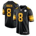 Men's Nike Pittsburgh Steelers Aaron Rodgers Black Alternate Game NFL Jersey