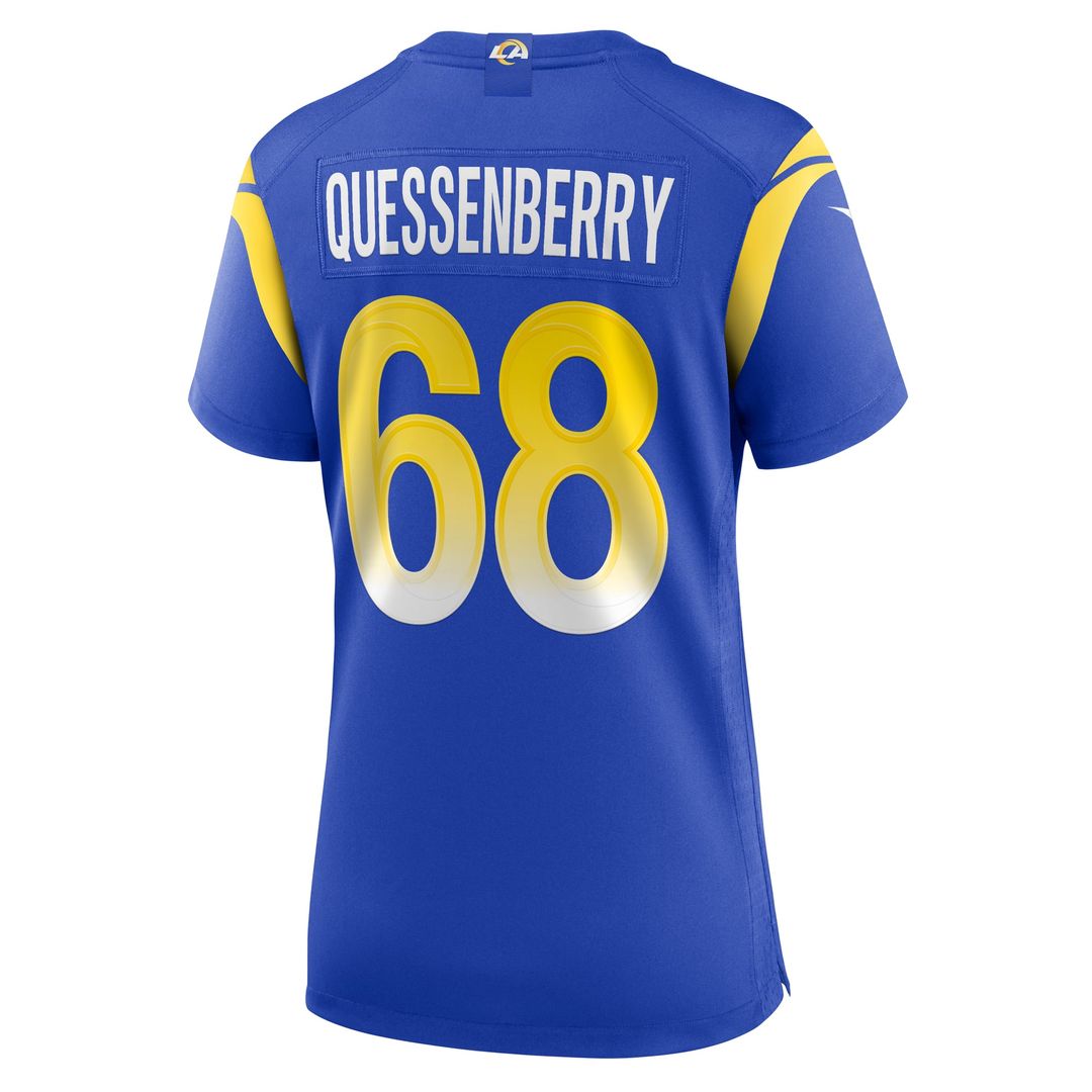 Women's Nike Los Angeles Rams David Quessenberry Royal Team Game NFL Jersey