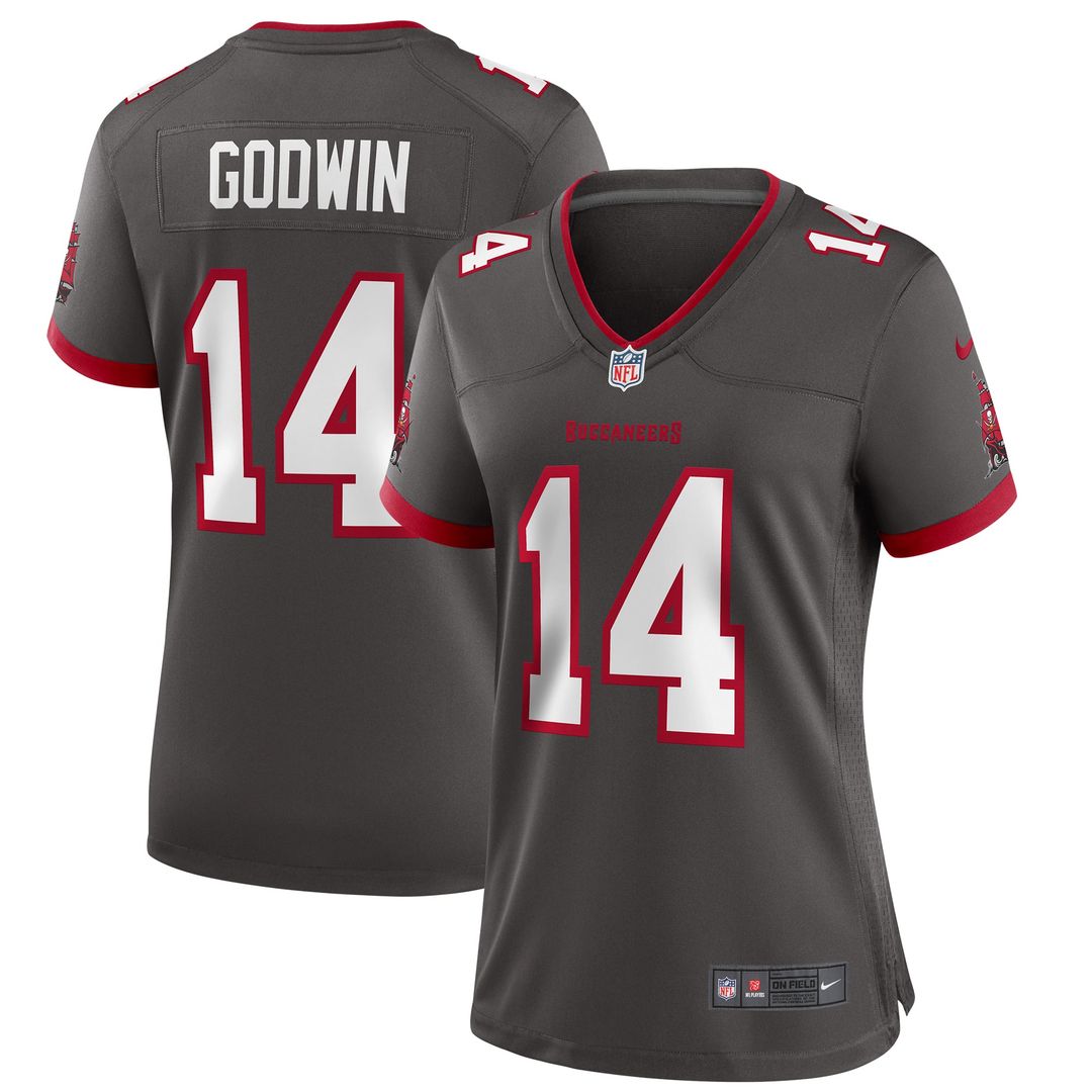 Women's Nike Tampa Bay Buccaneers Chris Godwin Pewter Alternate Game NFL Jersey