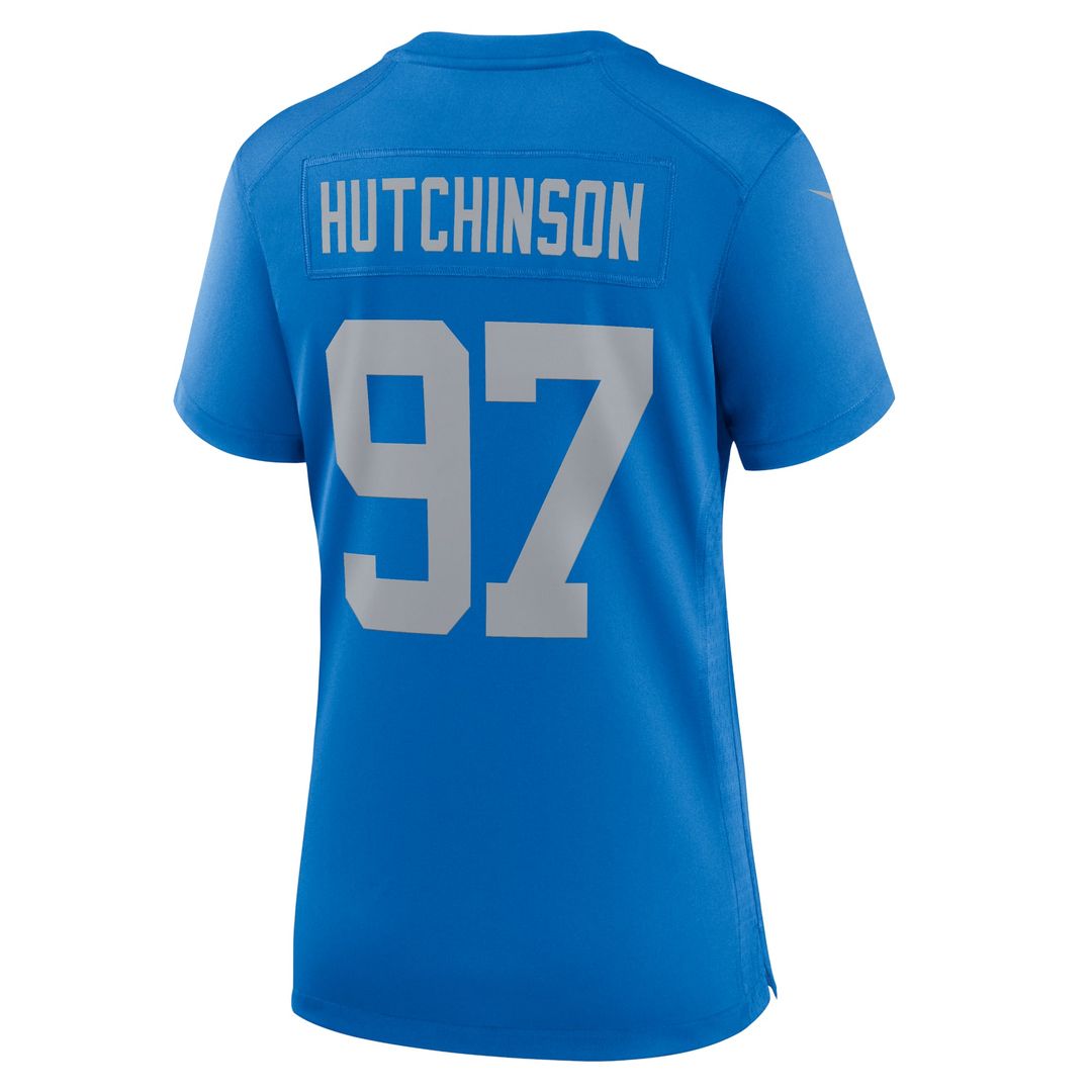 Women's Nike Detroit Lions Aidan Hutchinson White Game NFL Jersey