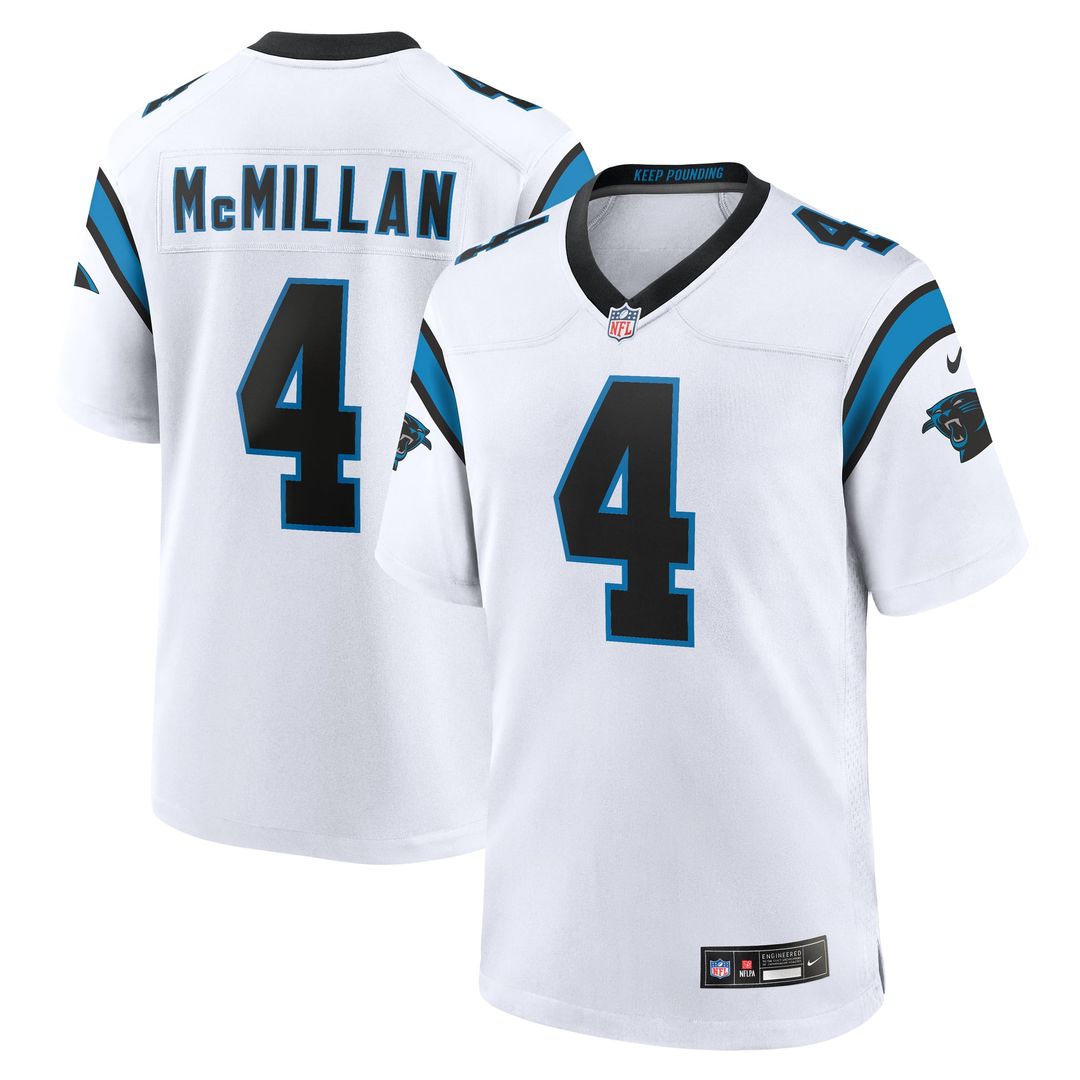 Men's Nike Carolina Panthers Tetairoa McMillan White Game NFL Jersey