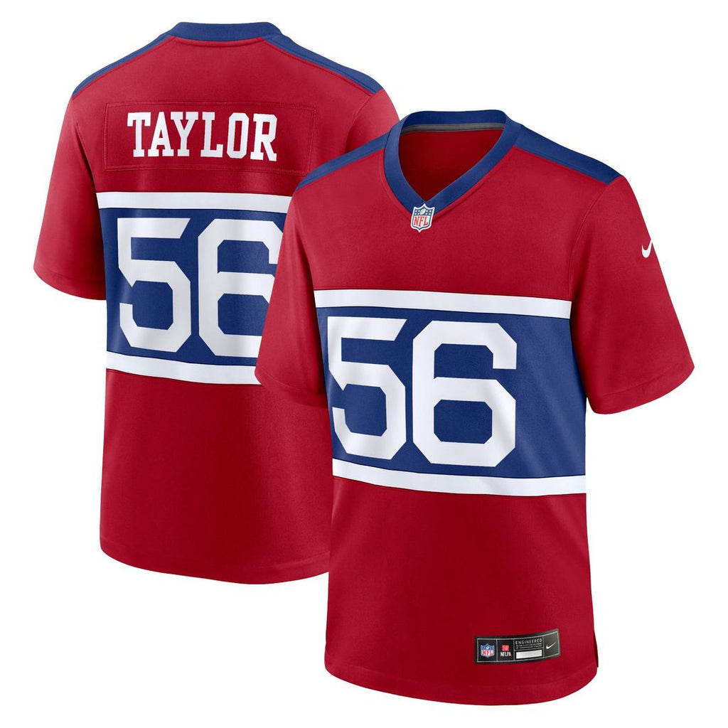 Men's Nike New York Giants Lawrence Taylor Century Red Alternate Retired Player Game NFL Jersey