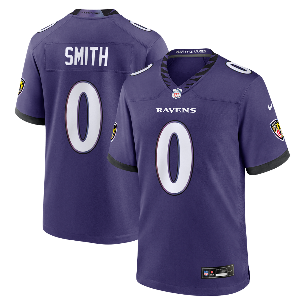 Men's Nike Baltimore Ravens Roquan Smith Purple Team Game NFL Jersey