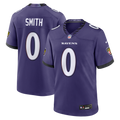 Men's Nike Baltimore Ravens Roquan Smith Purple Team Game NFL Jersey