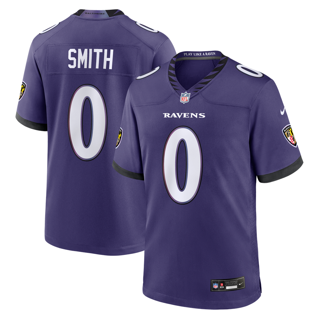 Men's Nike Baltimore Ravens Roquan Smith Purple Team Game NFL Jersey