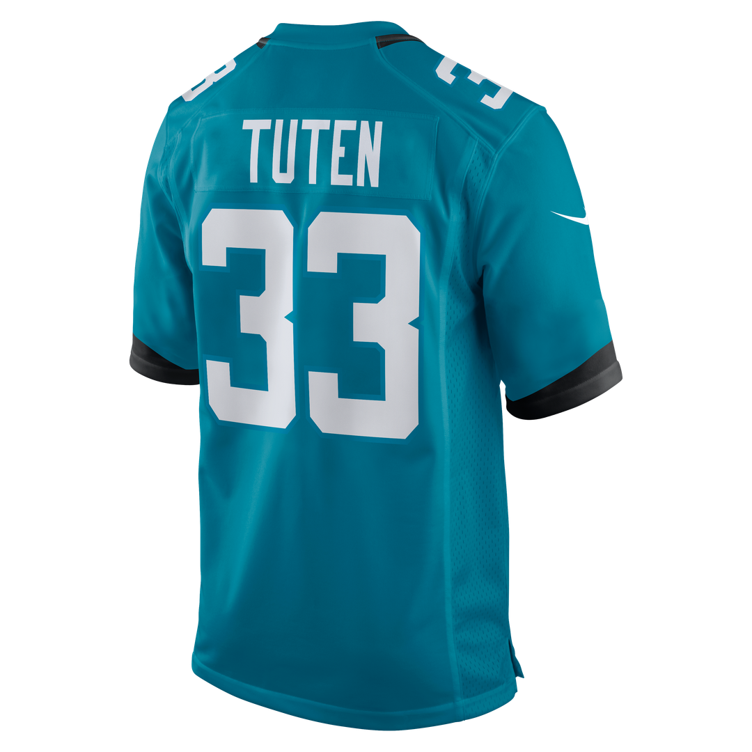 Men's Nike Jacksonville Jaguars Bhayshul Tuten Teal Team Game NFL Jersey