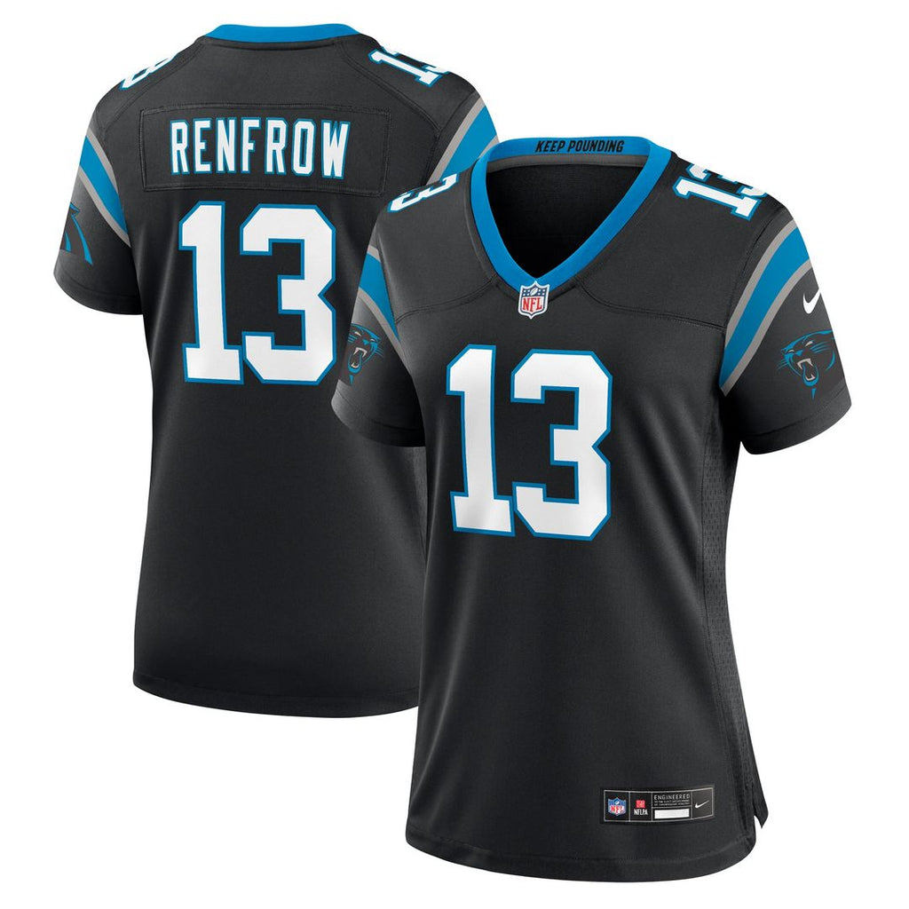 Women's Nike Carolina Panthers Hunter Renfrow Black Team Game NFL Jersey
