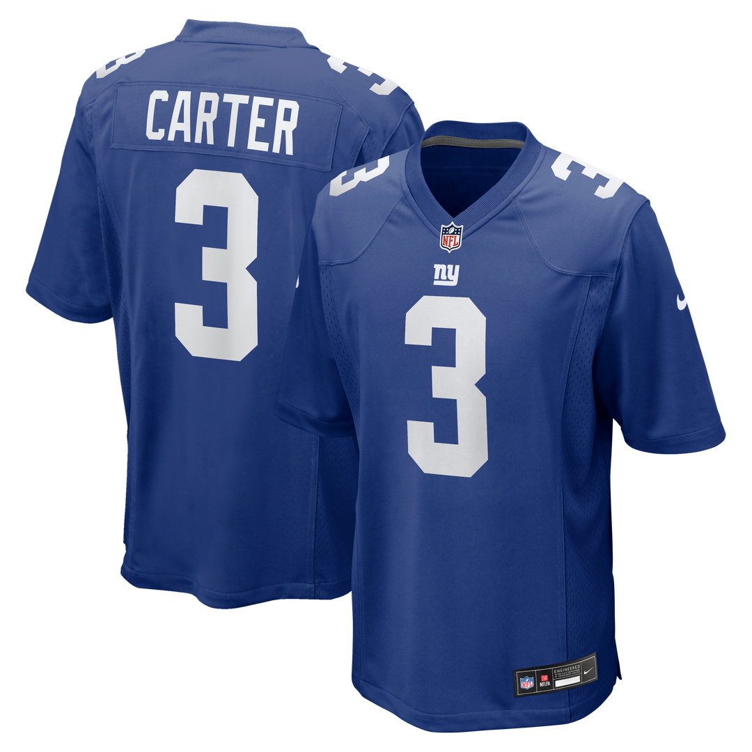 Men's Nike New York Giants Abdul Carter Royal Team Game NFL Jersey