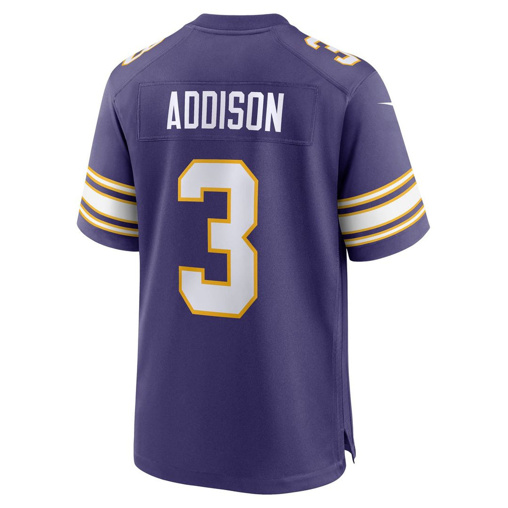 Men's Nike Minnesota Vikings Jordan Addison White Away Game NFL Jersey