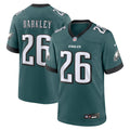 Men's Nike Philadelphia Eagles Saquon Barkley Midnight Green Game Player NFL Jersey