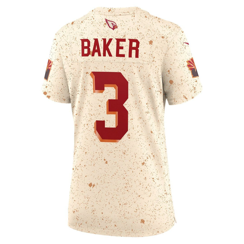 Women's Nike Arizona Cardinals Budda Baker Natural 2025 Rivalries Collection Game NFL Jersey