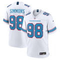 Men's Nike Tennessee Titans Jeffery Simmons White Game NFL Jersey