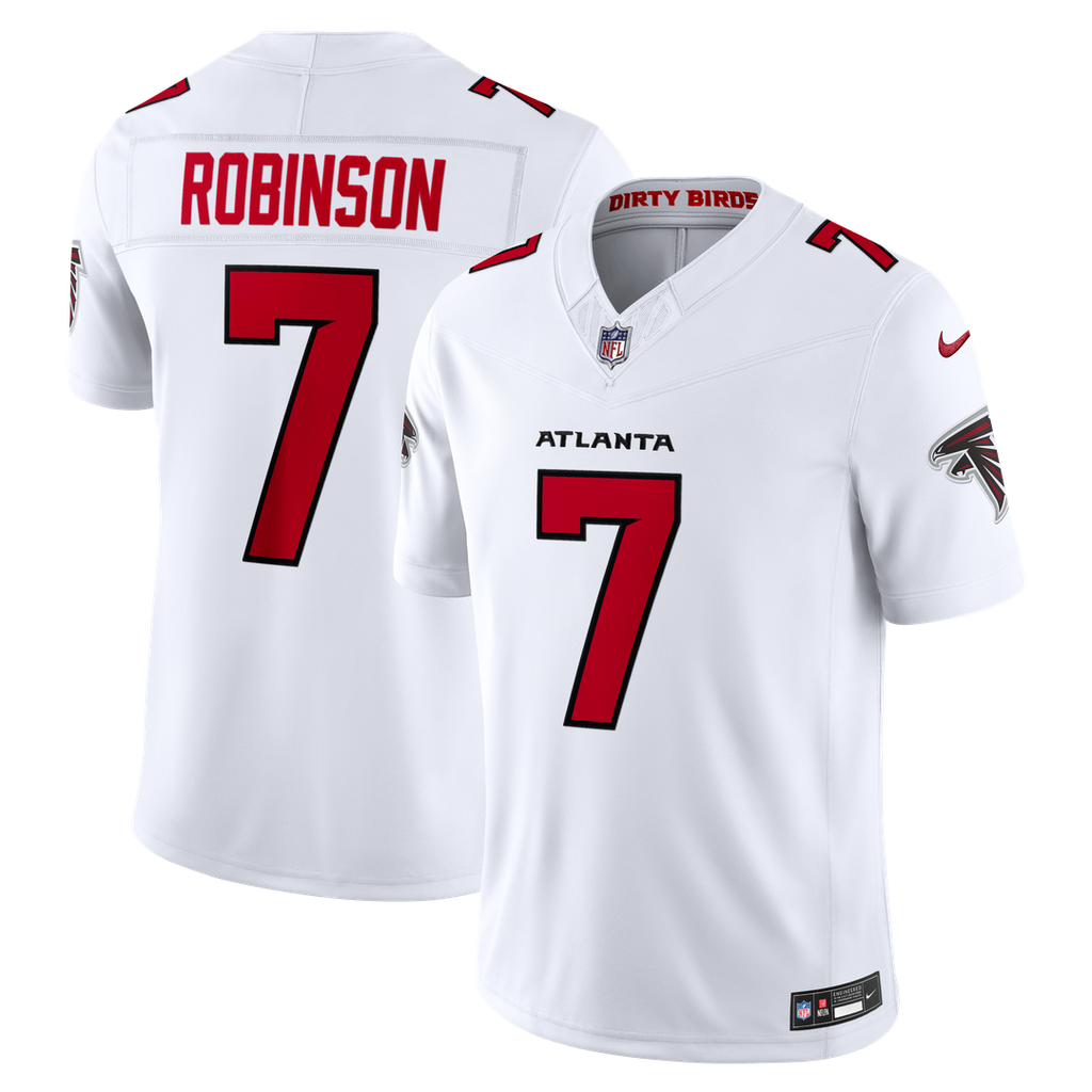 Men's Nike Atlanta Falcons Bijan Robinson White Vapor F.U.S.E. Stitched Limited NFL Jersey