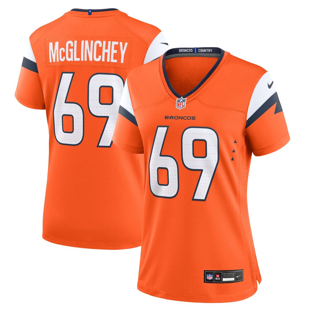 Women's Nike Denver Broncos Mike McGlinchey Orange Team Game NFL Jersey