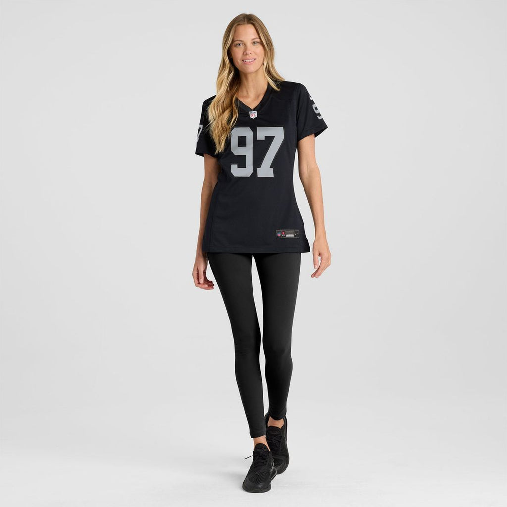 Women's Nike Las Vegas Raiders Tonka Hemingway Black Team Game NFL Jersey