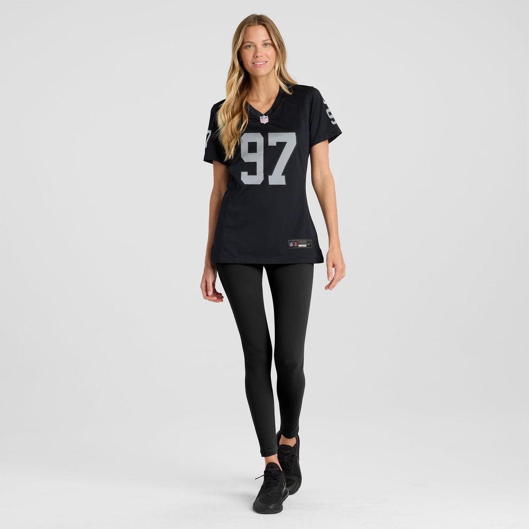 Women's Nike Las Vegas Raiders Tonka Hemingway Black Team Game NFL Jersey