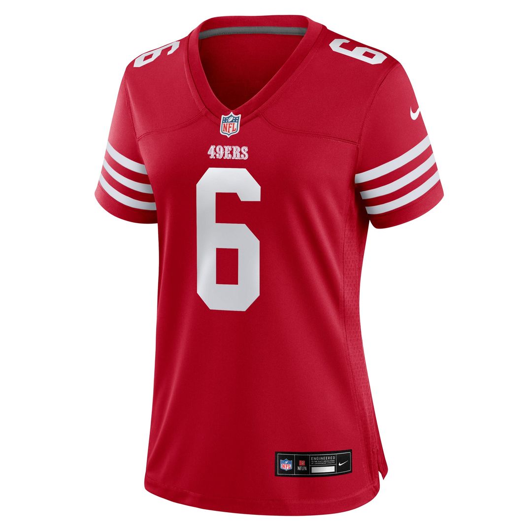 Women's Nike San Francisco 49ers Malik Mustapha Scarlet Team Game NFL Jersey