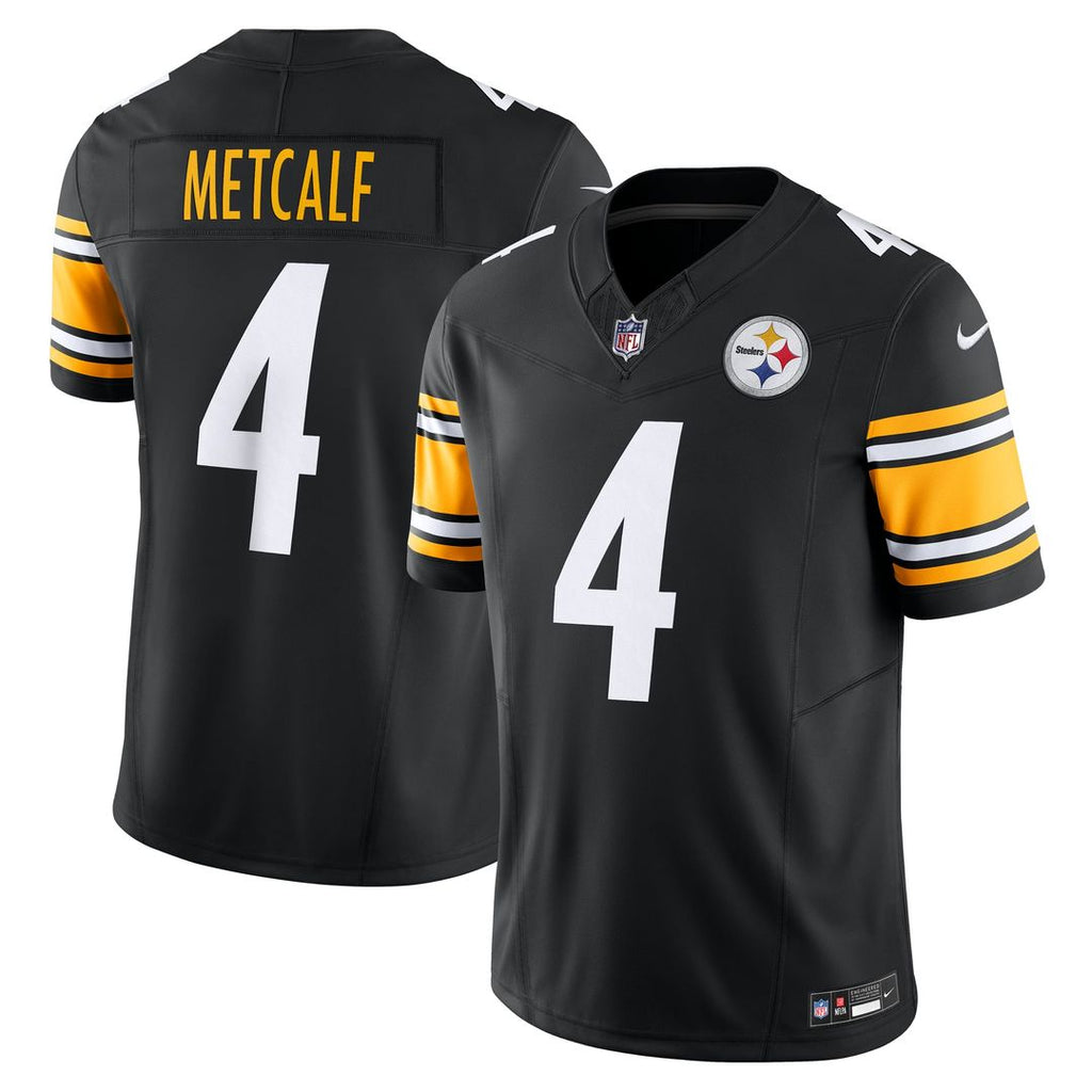 Men's Nike Pittsburgh Steelers DK Metcalf Black Team Vapor F.U.S.E. Limited NFL Jersey