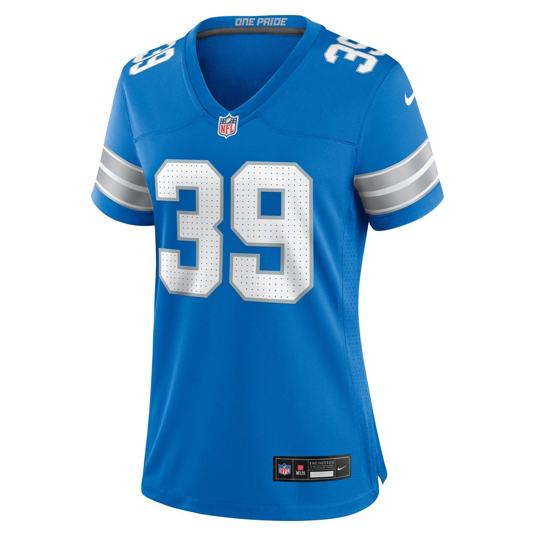 Women's Nike Detroit Lions Jake Bates Blue Team Game NFL Jersey