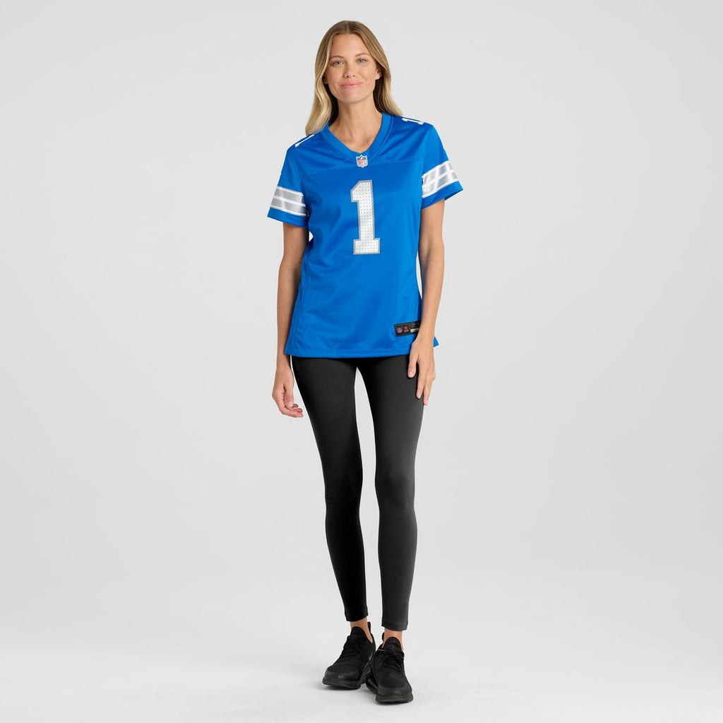 Men's Nike Detroit Lions Number 1 Mom Blue Game NFL Jersey