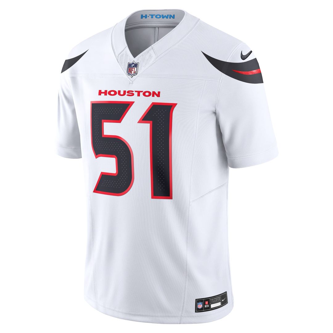 Men's Nike Houston Texans Will Anderson Jr. White Vapor F.U.S.E. Limited NFL Jersey