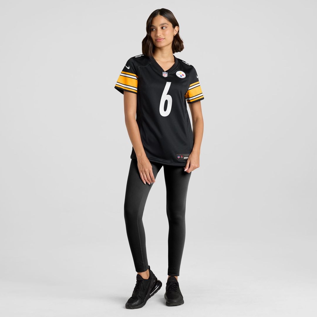 Women's Nike Pittsburgh Steelers Patrick Queen Black Game Player NFL Jersey